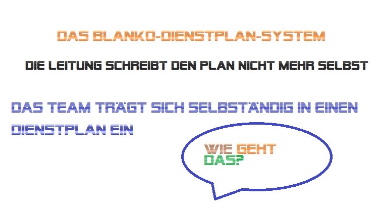 Blanko-Dienstplan-System 